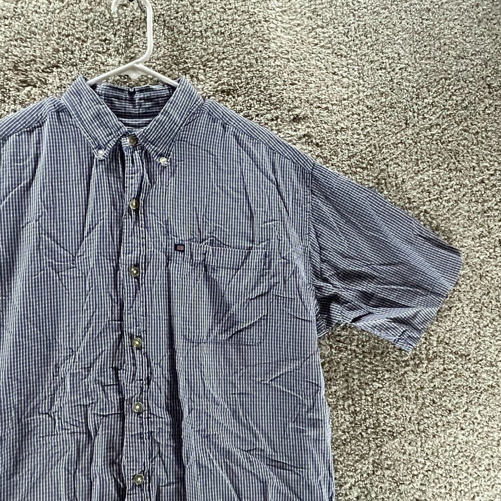 Vintage Ralph Lauren Shirt Adult Large Blue Check Short Sleeve Jeans Co Cotton - Picture 4 of 12